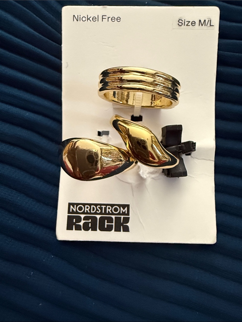 Nordstrom Gold-Tone Sculptural Ring 3piece Set